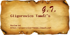 Gligorovics Tamás névjegykártya