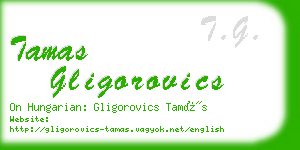 tamas gligorovics business card